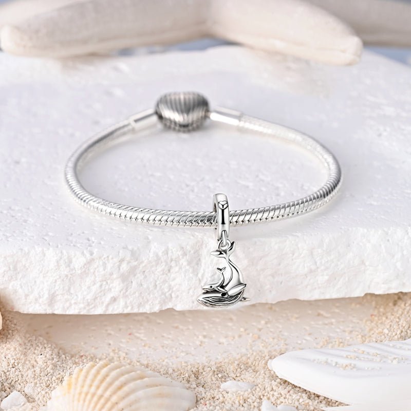 Amarante Jewelry Whale Mother & Baby Dangle Charm