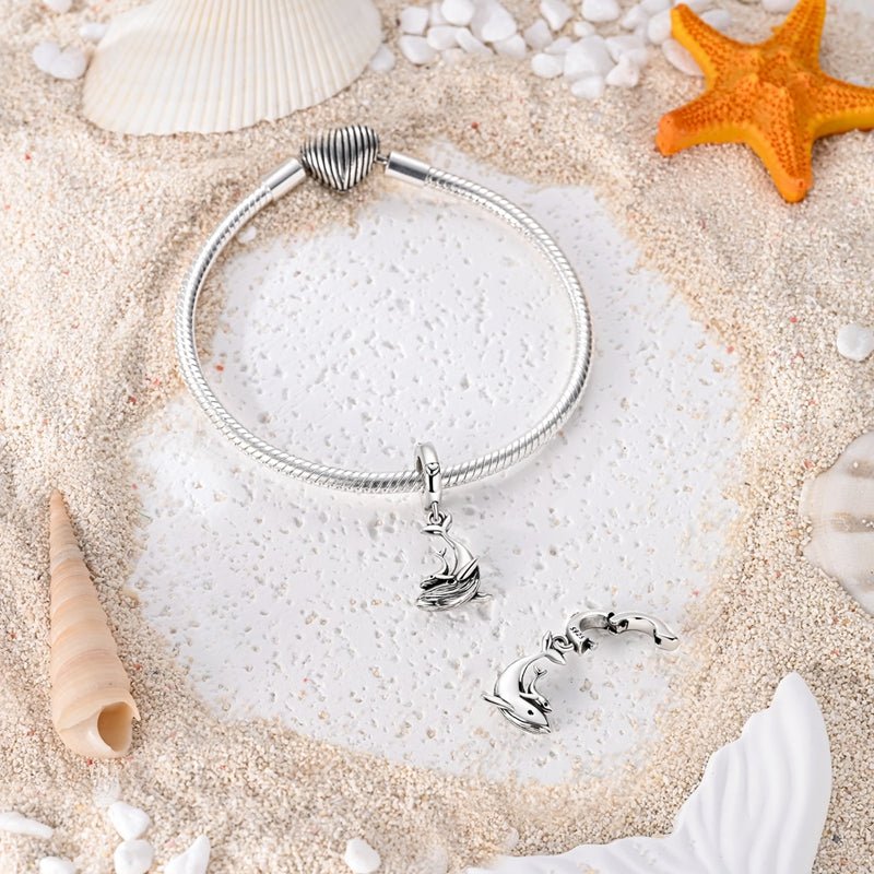 Amarante Jewelry Whale Mother & Baby Dangle Charm