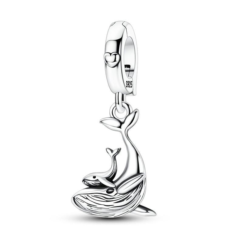 Amarante Jewelry Whale Mother & Baby Dangle Charm