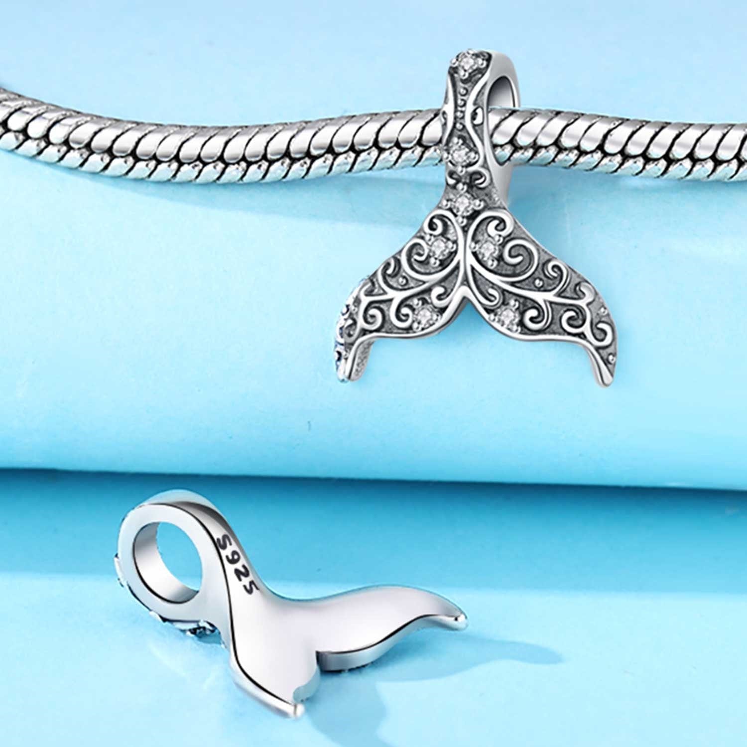 Amarante Jewelry Whale Tail Pendant Charm