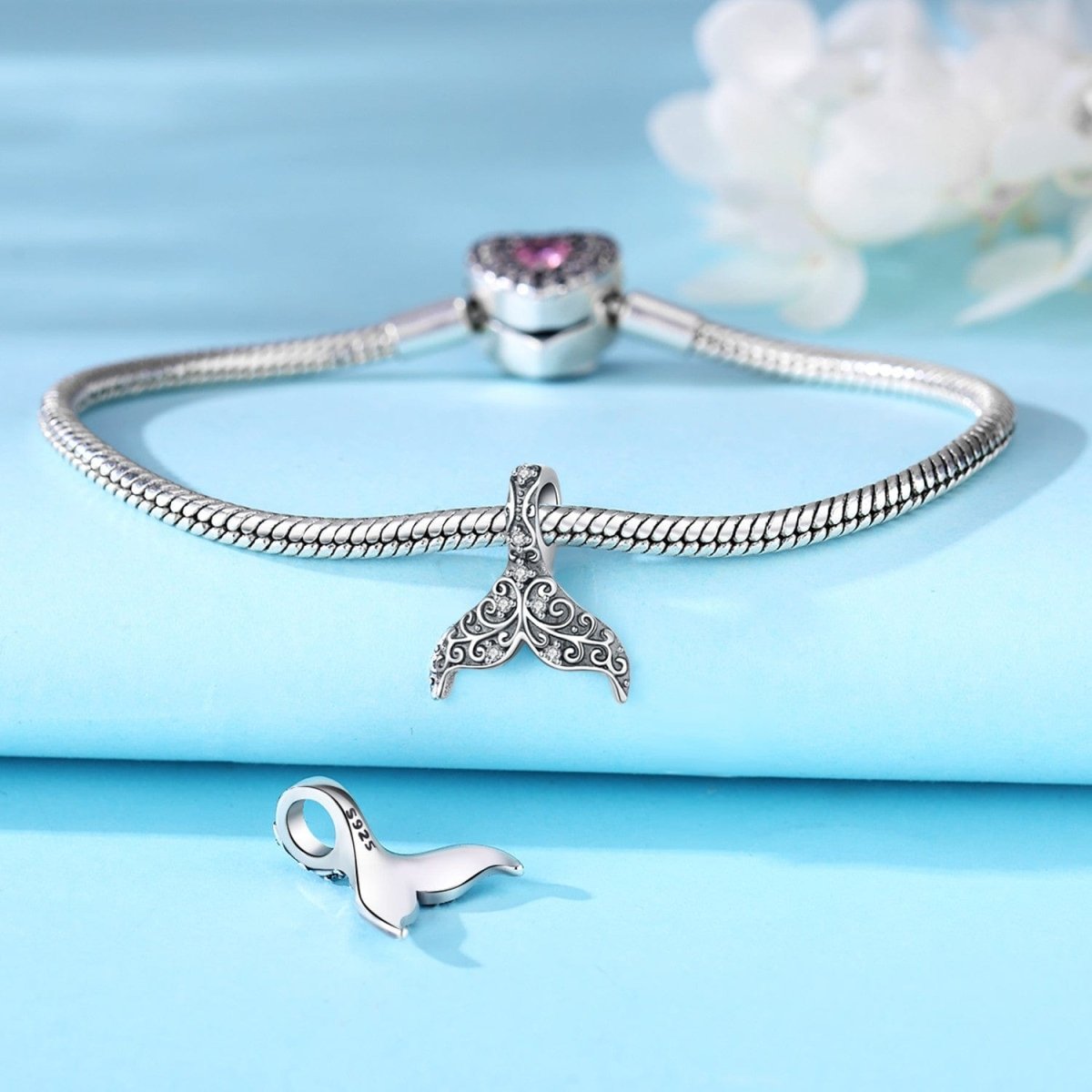 Amarante Jewelry Whale Tail Pendant Charm