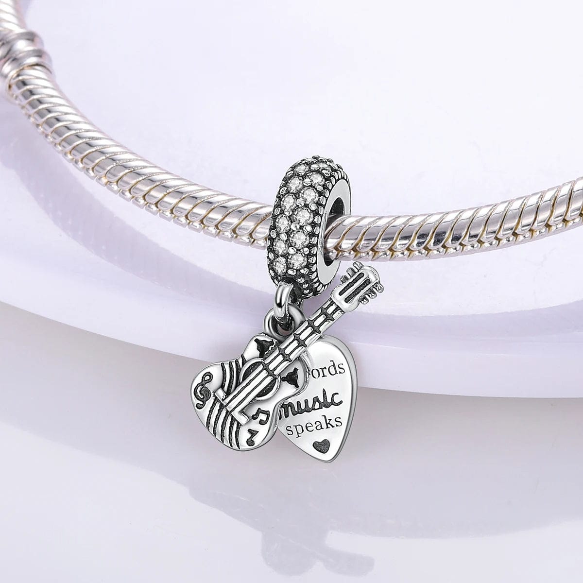 Amarante Jewelry When Words Fail Music Speaks Guitar Charm