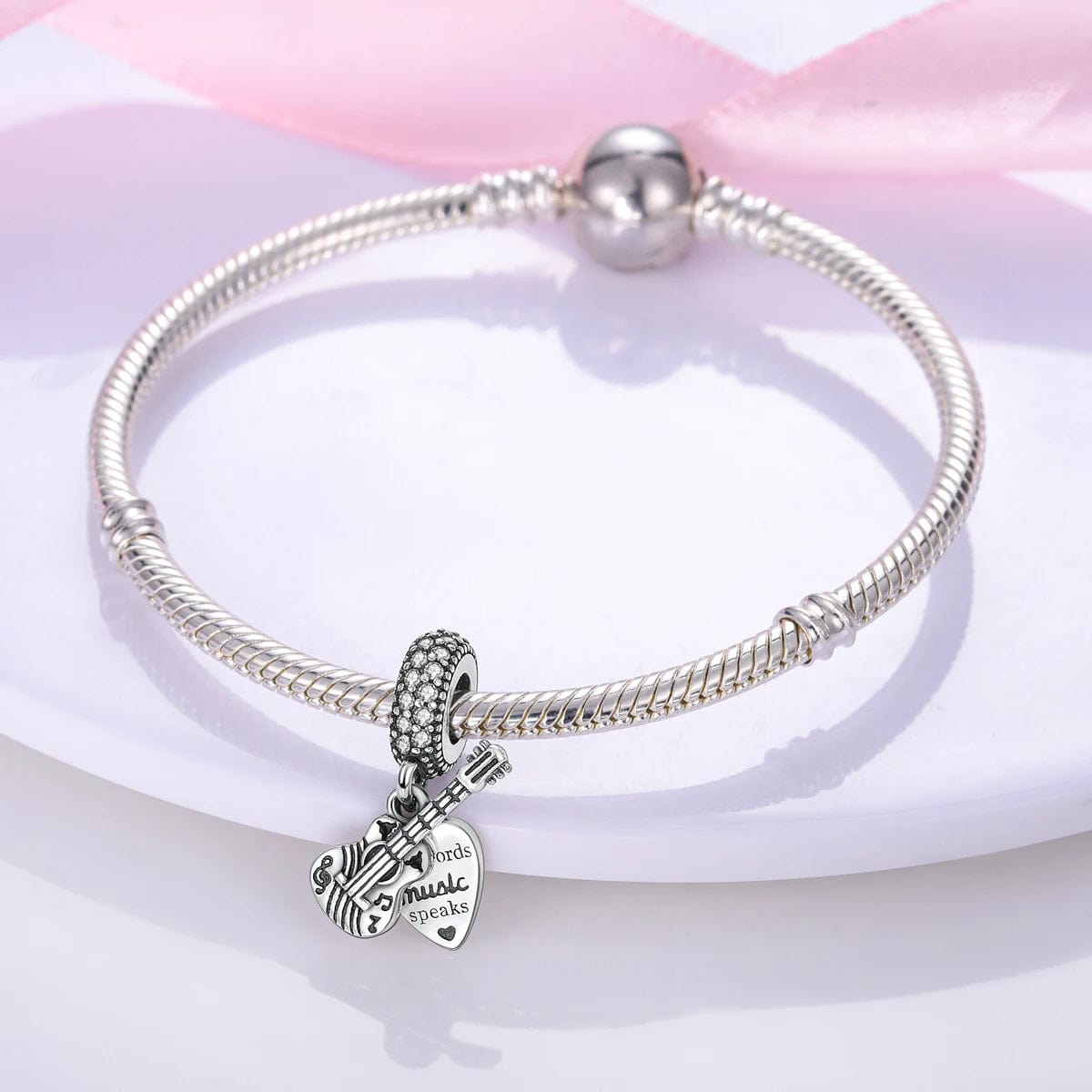 Amarante Jewelry When Words Fail Music Speaks Guitar Charm