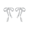 Amarante Jewelry Whispering Ribbon Bow Stud Earrings