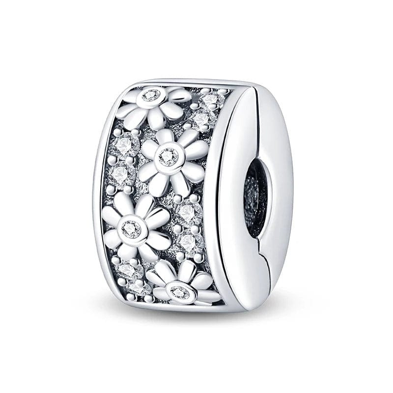 Amarante Jewelry White Daisy Flower Spacer Charm