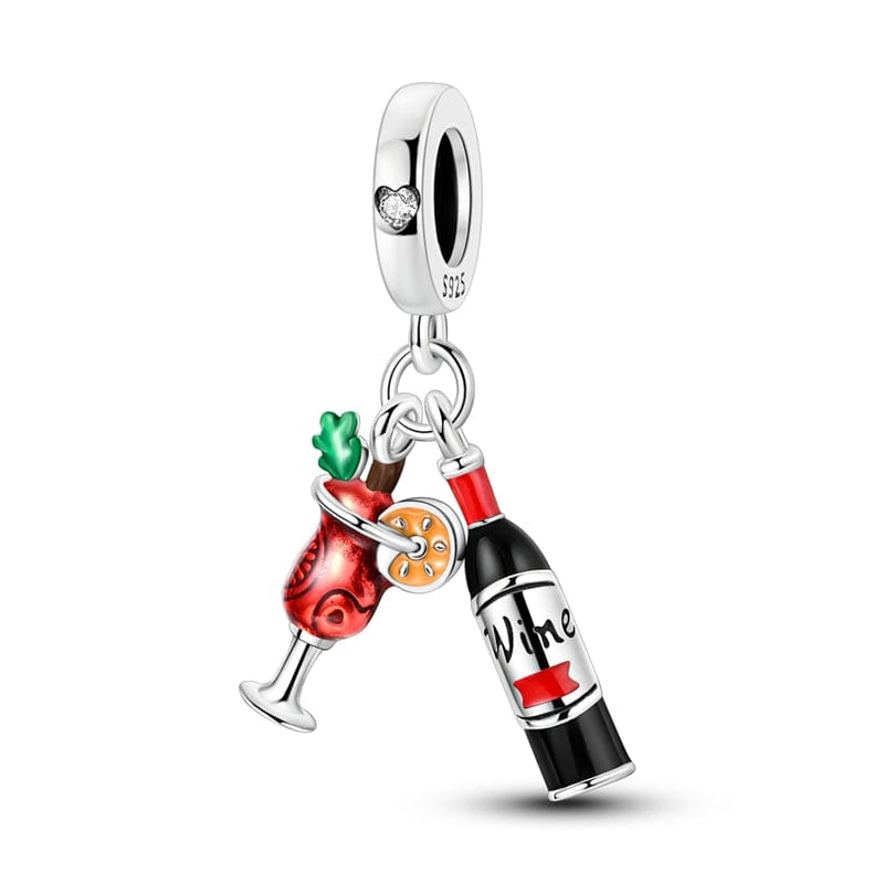Amarante Jewelry Wine & Cocktail Celebration Double Dangle Charm