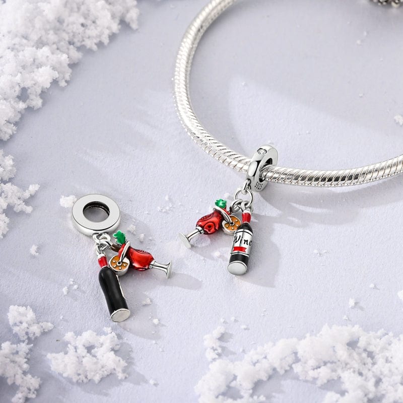 Amarante Jewelry Wine & Cocktail Celebration Double Dangle Charm