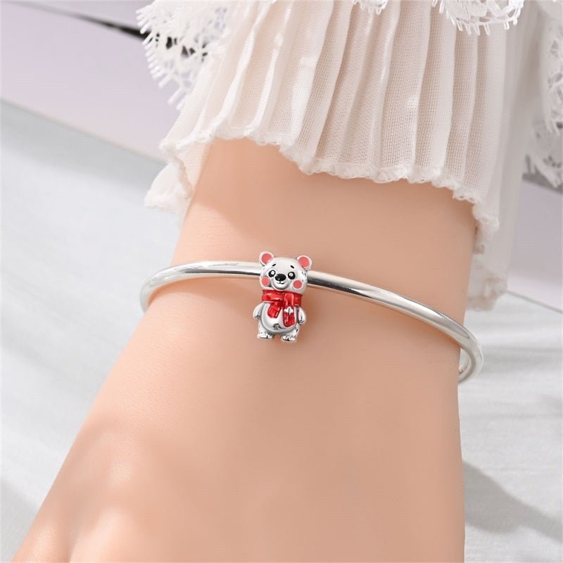 Amarante Jewelry Winter Bear with Red Scarf Charm
