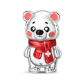Amarante Jewelry Winter Bear with Red Scarf Charm