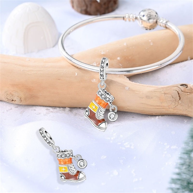 Amarante Jewelry Winter Boot with Crystal Dangle Charm