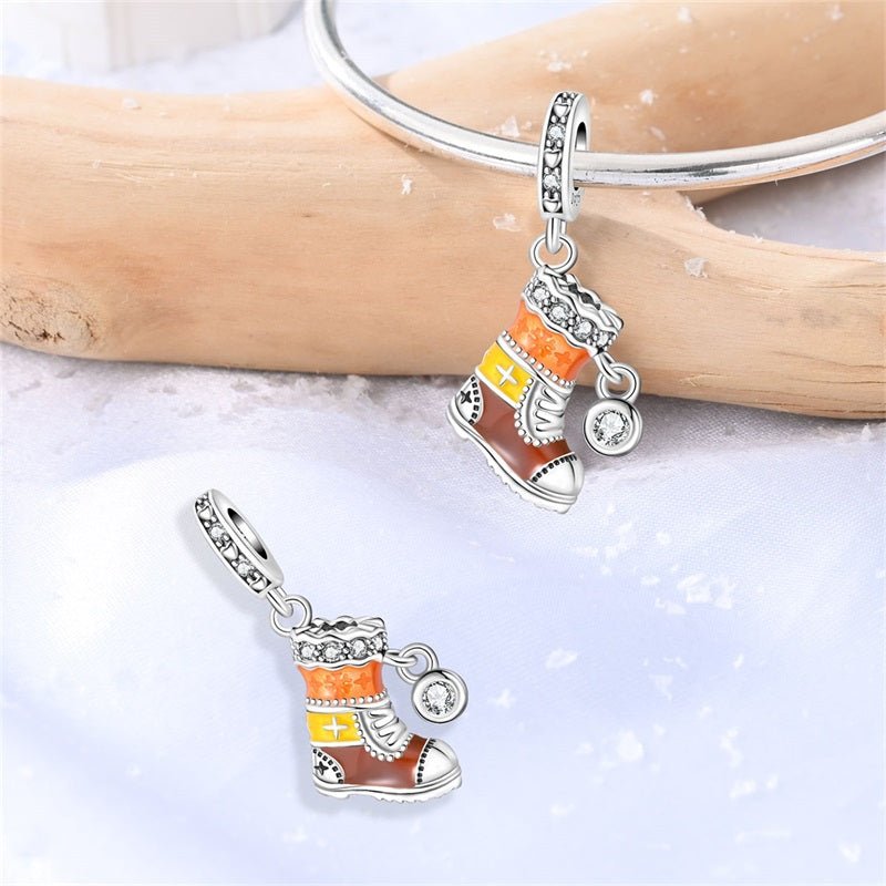 Amarante Jewelry Winter Boot with Crystal Dangle Charm