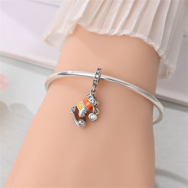 Amarante Jewelry Winter Boot with Crystal Dangle Charm