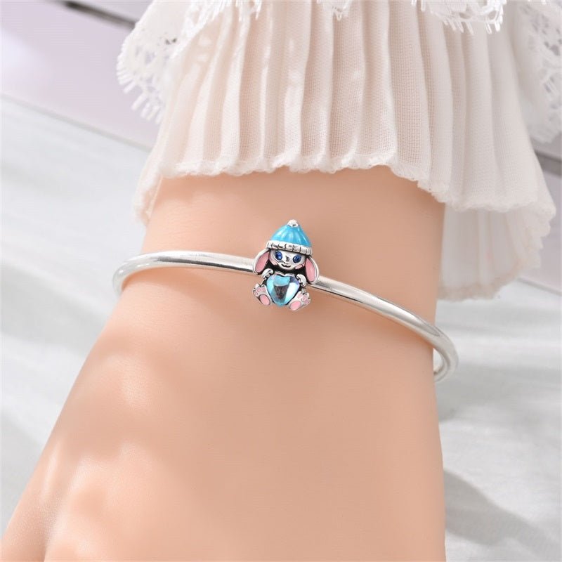 Amarante Jewelry Winter Bunny with Blue Heart Charm