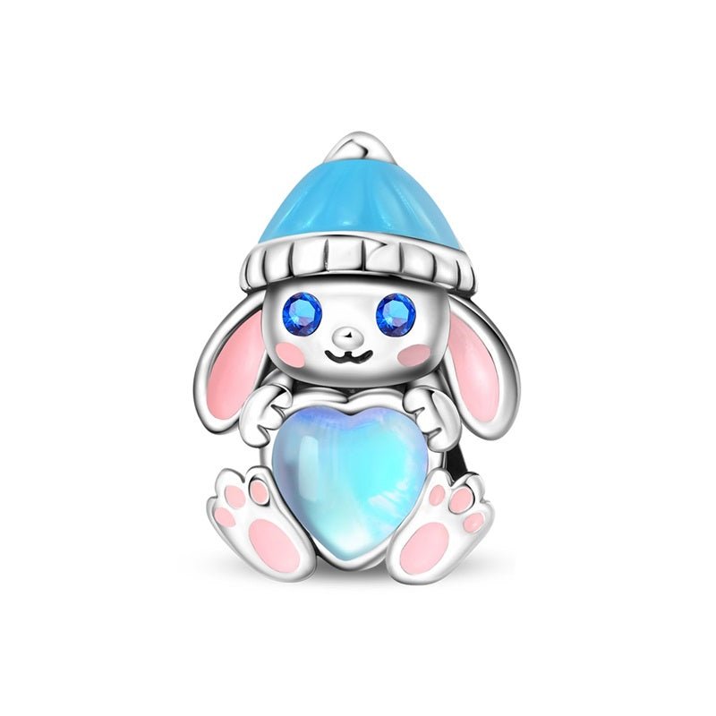 Amarante Jewelry Winter Bunny with Blue Heart Charm