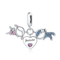 Amarante Jewelry Women & Men Forever Heart Triple Dangle Charm