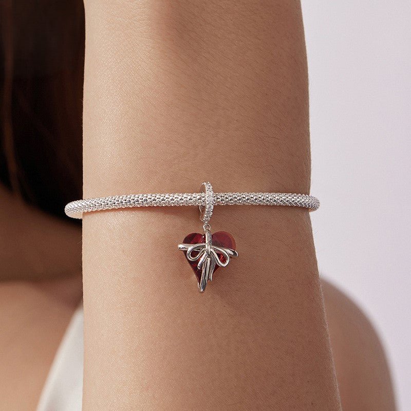 Amarante Jewelry Wrapped Heart Love Knot Dangle Charm