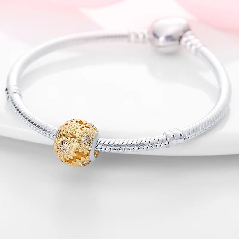 Amarante Jewelry Yellow Sunflower Gold Charm