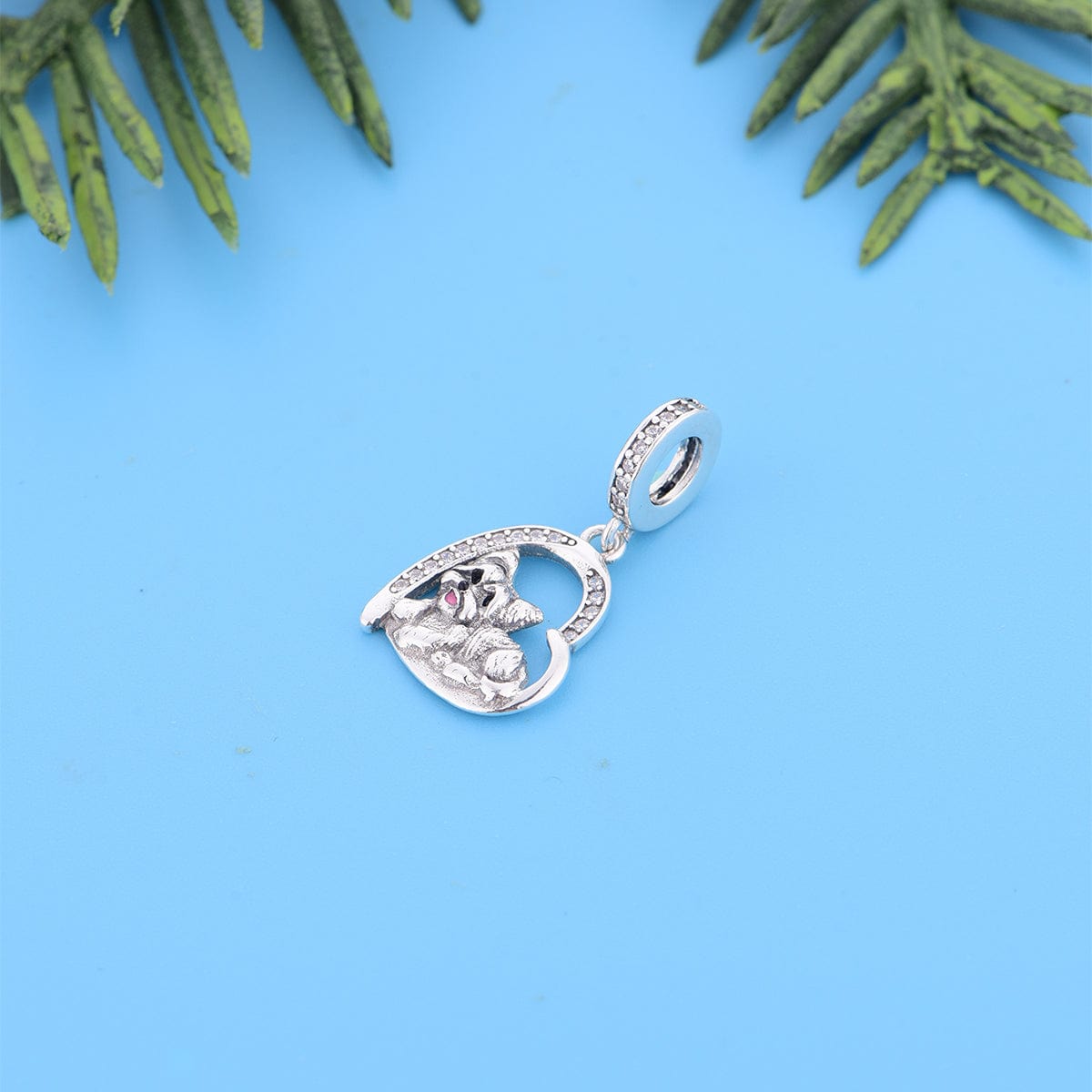 Amarante Jewelry Yorkie Love Heart Charm