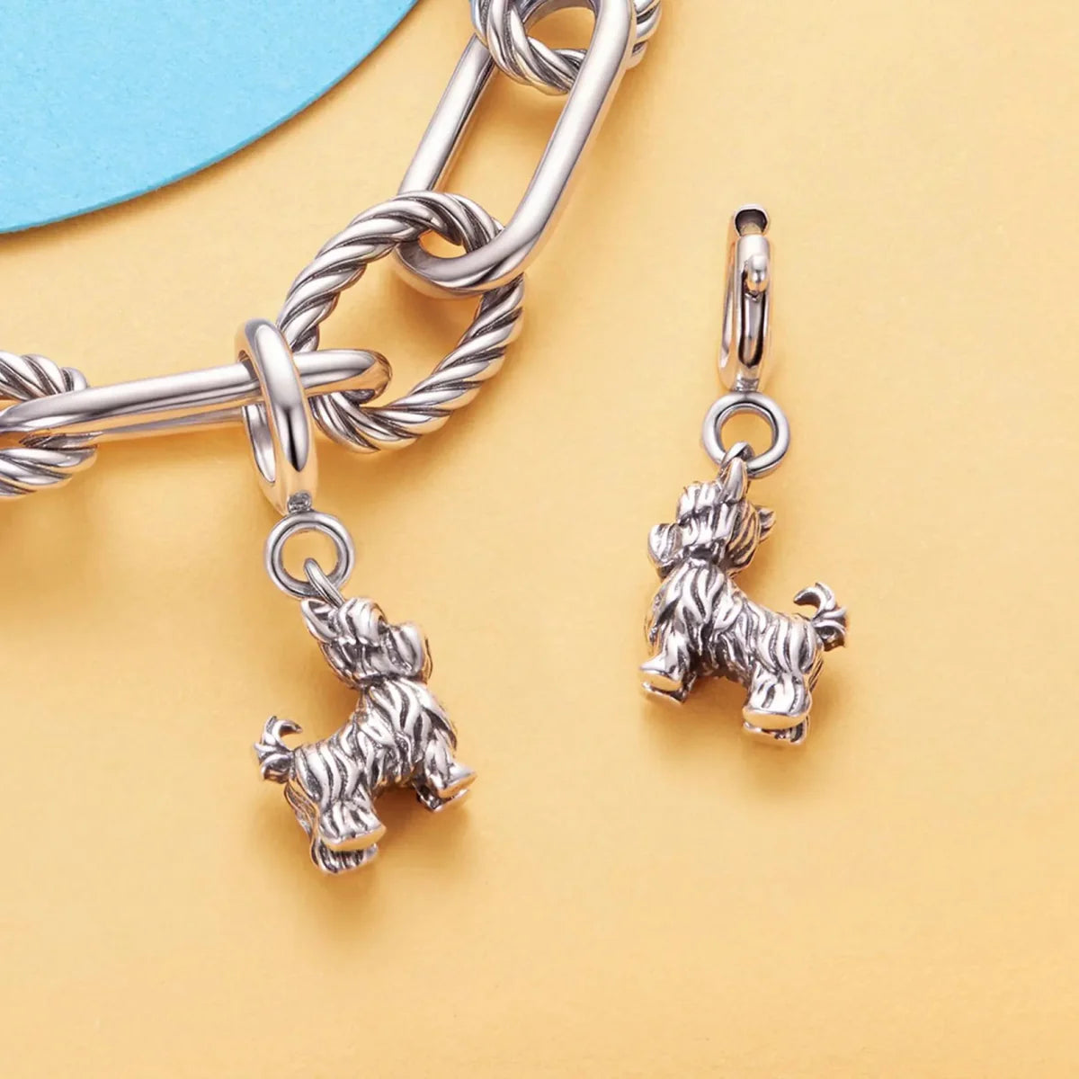Amarante Jewelry Yorkshire Terrier Dog Dangle Charm