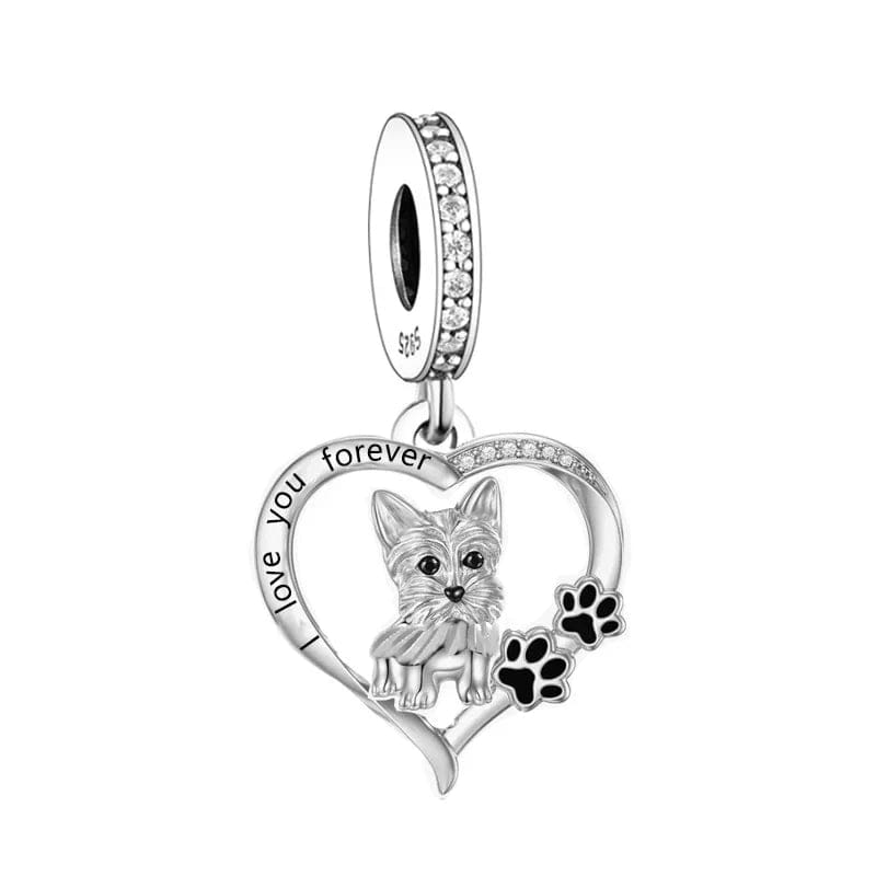 Amarante Jewelry Yorkshire Terrier Forever Love Charm