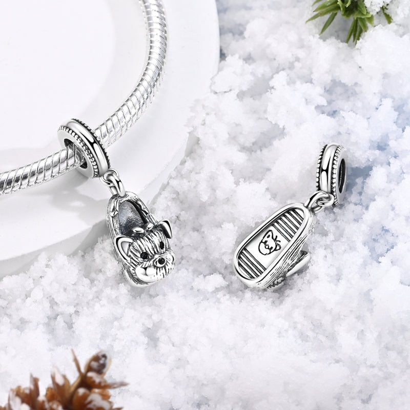 Amarante Jewelry Yorkshire Terrier in Slipper Dangle Charm